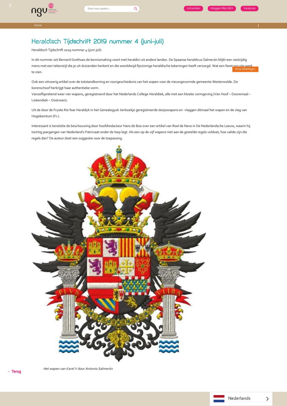 Publicado en su web: Revista peridica para el estudio de los escudos de armas