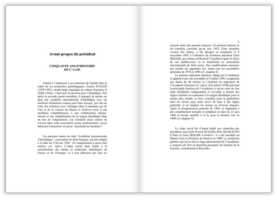 Páginas 2 y 3 de Mémorial du Jubilé, 1949-1999