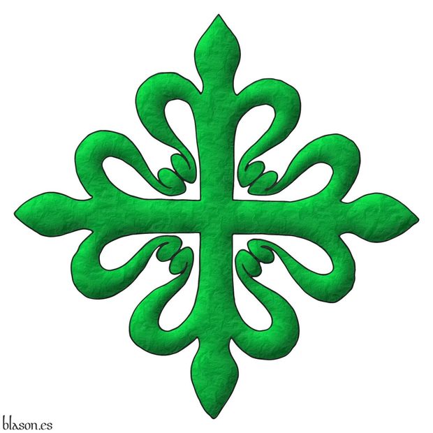 Una cruz de Alcántara.