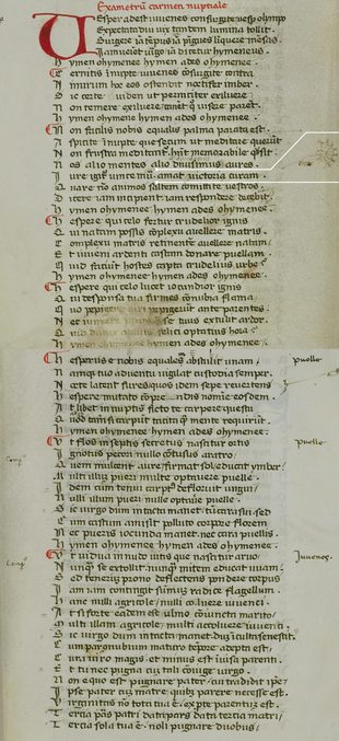 Catullus, C. V., poema nmero 62, amat victoria curam.