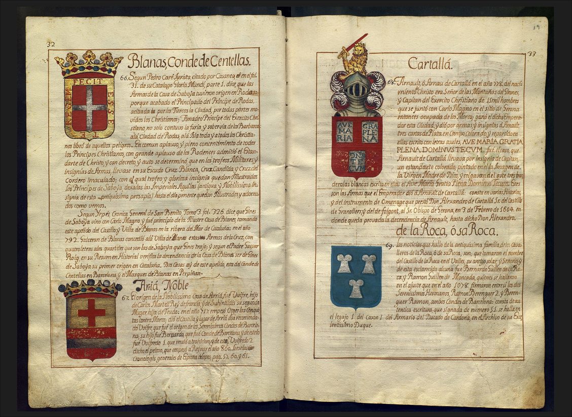 P�ginas 32 y 33, Pere Costa i Cases, siglo XVIII.