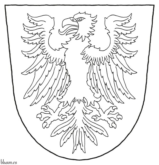 Escudo de oro, un �guila de azur.