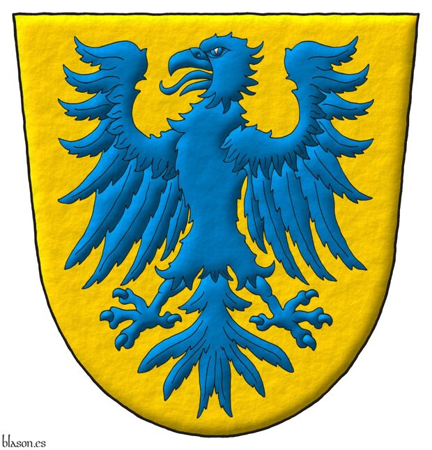 Escudo de oro, un �guila de azur.