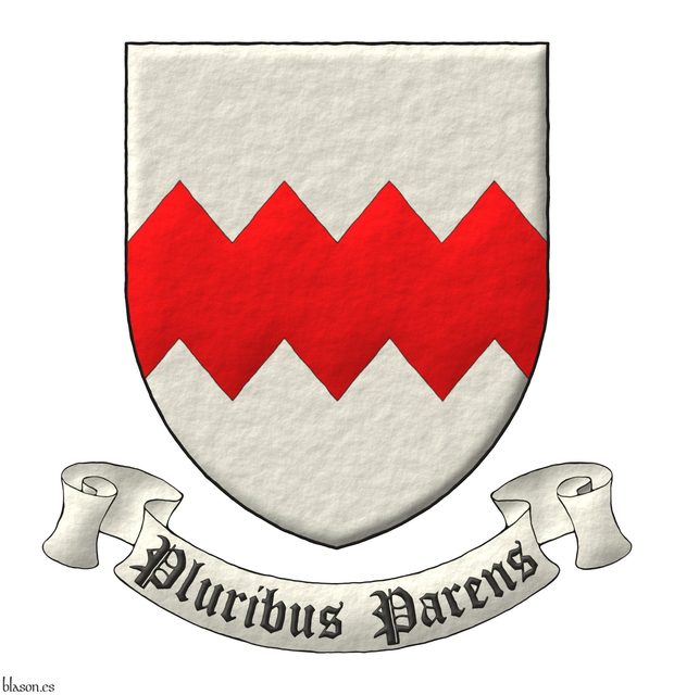 Municipio de Gudja Escudo de plata, una faja encajada de cuatro piezas de gules. Lema: «Pluribus Parens».