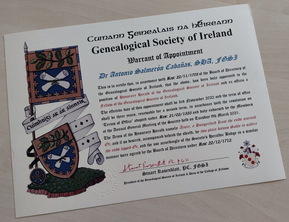 Acadmico de la Sociedad Genealgica de Irlanda