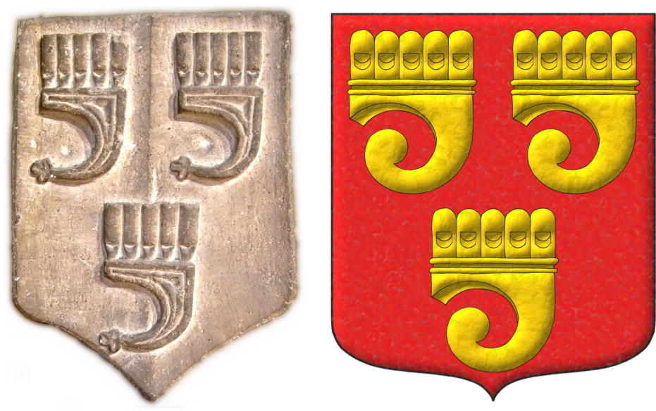 Gules, three Clarions Or.