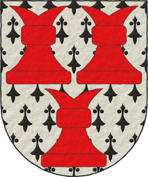 Ermine, three chess rooks Gules.