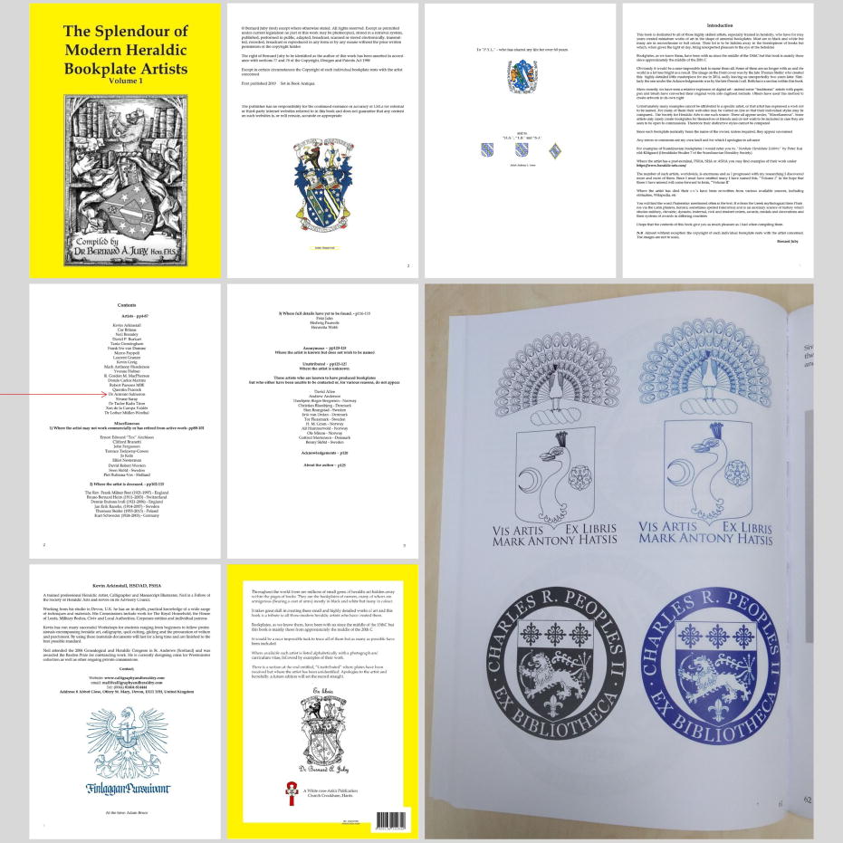 Modern-day, world-wide Heraldic bookplate artists