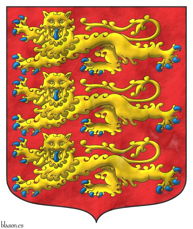 Coat of Arms of England, which was also that of Eleanor Plantagenet