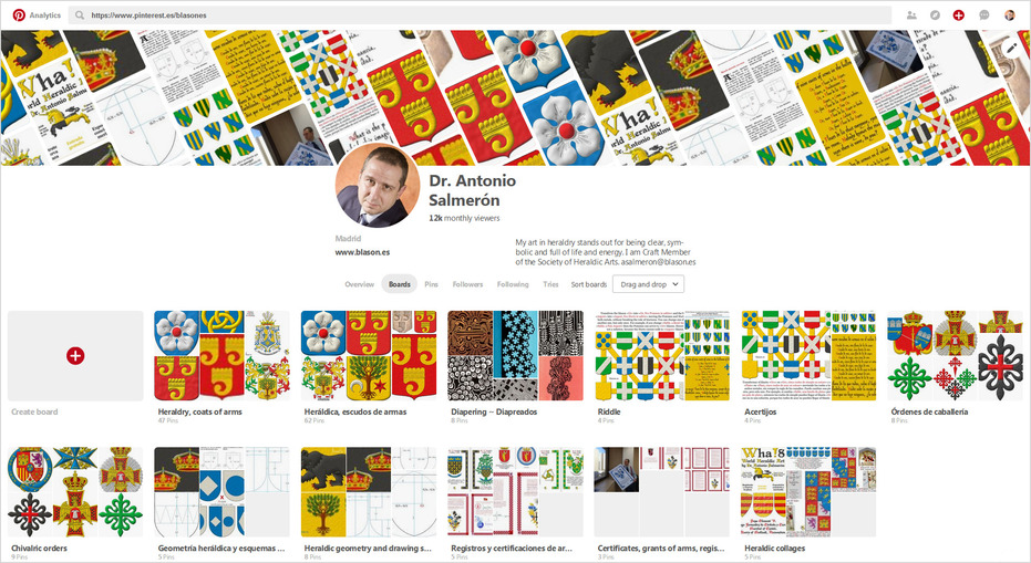 Pinterest, blazons, Dr. Antonio Salmern