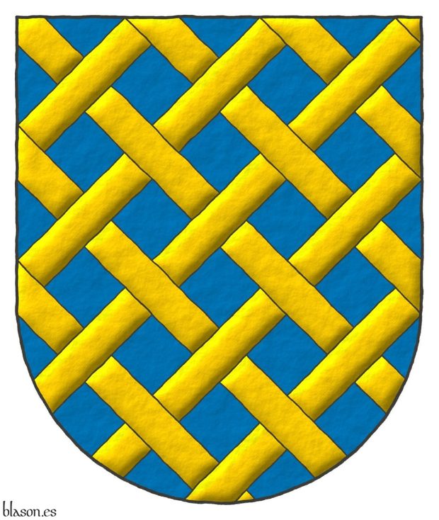 Escudo de azur fretado de oro.