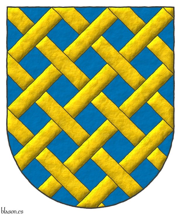 Escudo de azur fretado de oro.