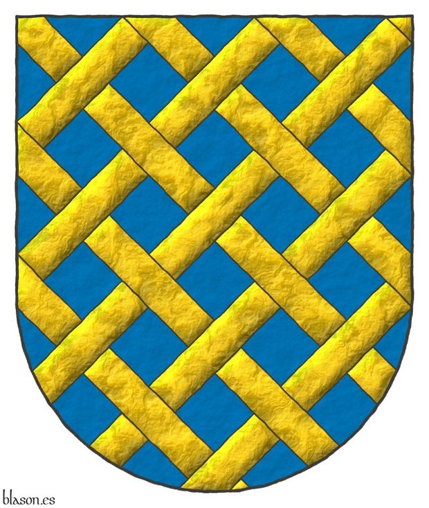 Escudo de azur fretado de oro.