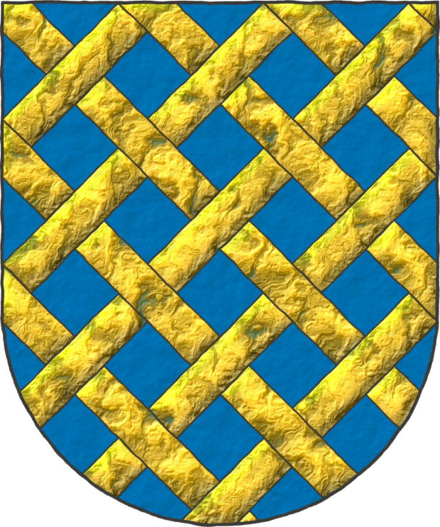 Escudo de azur fretado de oro.