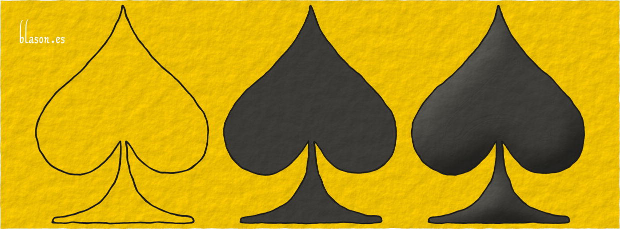 Scheme of realization of a Ace of spades Sable.