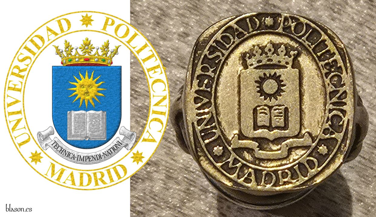Escudo y anillo doctoral de la UPM