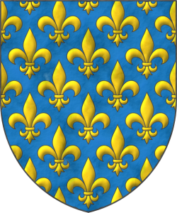 Escudo de Azur sembrado de flores de lis de oro.