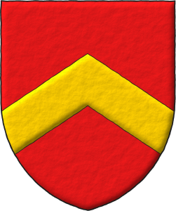 Escudo de gules, un cabrio de oro.