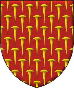Escudo de sanguneo sembrado de clavos de oro.