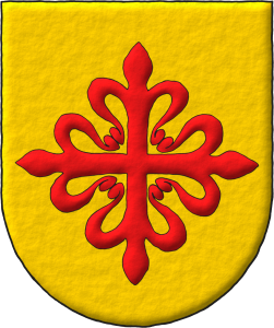 Escudo de oro, una cruz de Calatrava.