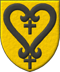 Escudo de oro, el símbolo de la Casa Real de Kupang de sable.