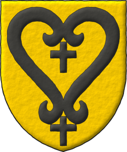 Escudo de oro, el smbolo de la Casa Real de Kupang de sable.