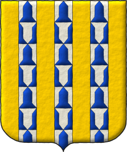 Escudo de oro, tres palos de veros.