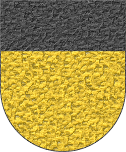 Escudo de oro; el jefe de sable.