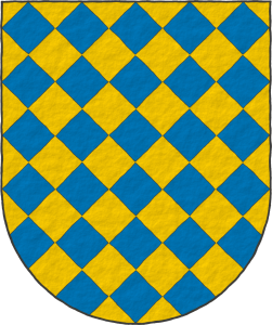 Escudo losanjado de oro y azur.
