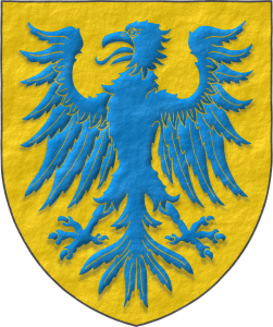 Escudo de oro, un guila de azur.